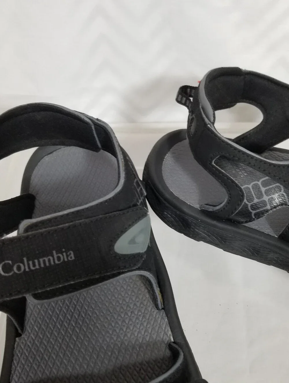 Columbia Techlite Mens Black Open Toe Sandal Size 10 Adjustable Water Sports